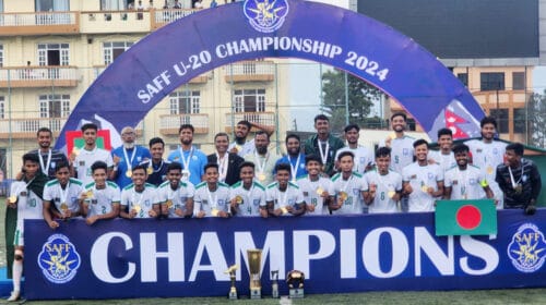 দক্ষিণ এশিয়ার চ্যাম্পিয়নদের সংবর্ধনা দেবে সরকার