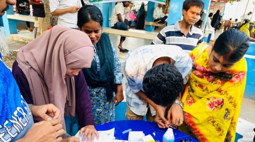 ঝালকাঠিতে ইয়ুথ অ্যাকশন সোসাইটি (ইয়াস)-এর উদ্যোগে বিনামূল্যে রক্তের গ্রুপ নির্ণয় ও সচেতনতা কর্মসূচি