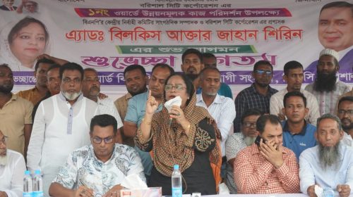 নগরীর ১ নং ওয়ার্ডে উন্নয়ন কার্যক্রম পরিদর্শনে বিসিসি প্রশাসক