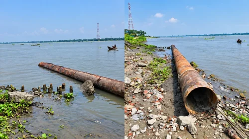 বেকুটিয়া সেতুর নিচে সরকারি পাইপ চুরি, বিএনপি নেতাসহ আটক ৯